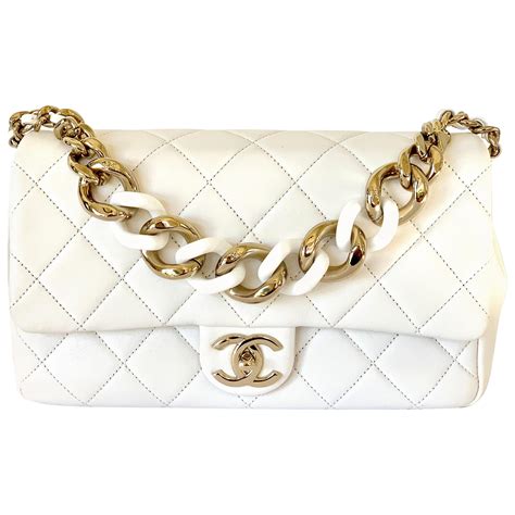 white and gold chanel